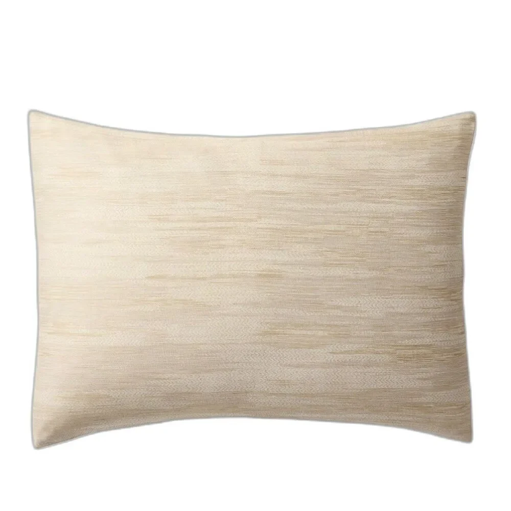 West Elm Silky TENCEL Striated King Shams Straw Tan Soft Moisture Wicking NWOT